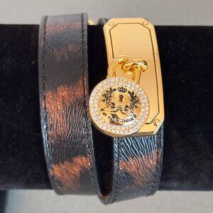 Brighton, My Flat in London, Tiger Leather Wrap Bracelet or Choker Necklace